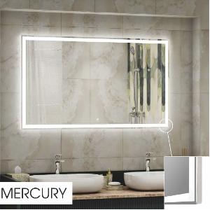 Зеркало Mercury LED 80х60 ЗЛП781 сенсорный выключатель, холодная подсветка, подогрев