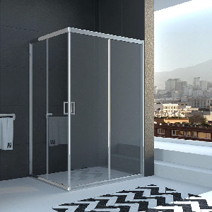 Душевой уголок Veconi Rovigo RV-10, 100x90x195, хром, стекло прозрачное