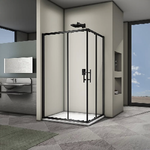 Душевой уголок Veconi Rovigo RV-30B, 100x90x190 хром, стекло прозрачное