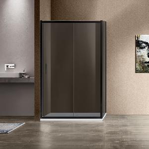 Душевой уголок Vincea Garda VSR-1G9012CGB 120х90х190, раздвижная, черный, тонированное стекло