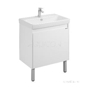 Тумба под раковину AQUATON Сканди Doors 70 белый глянец, белый матовый, 1A278901SD010