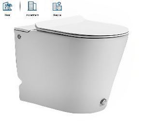 Приставной унитаз Cerutti Spa Argentera CT7267 36*57,5 с крышкой-сиденьем микролифт Slim, с импульсным сливом