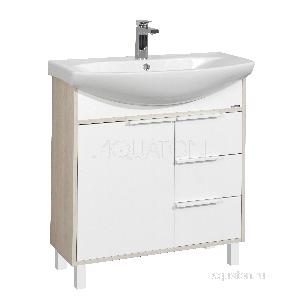 Тумба под раковину AQUATON Рико 80 белый, ясень фабрик 1A215401RIB90