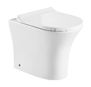 Приставной унитаз Cerutti Spa Bernina F CT7842 34*52 безободковыйс крышкой-сиденьем микролифт Slim