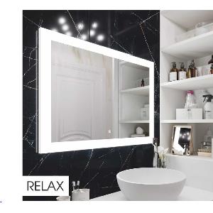 Зеркало Relax 100х80 LED подсветка, сенсорный выключатель и функция Bluetooth (hands free), холодная подсветка