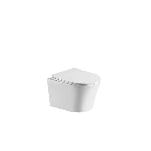 Подвесной унитаз Cerutti Spa Adige Aria CT7837 36*49 безободковый с крышкой-сиденьем микролифт Slim