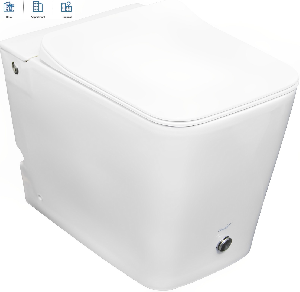 Приставной унитаз Cerutti Spa Disgrazia CT7269 36*60 с крышкой-сиденьем микролифт Slim, с импульсным сливом