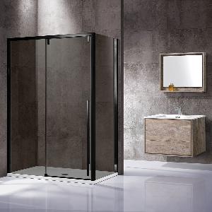 Душевой уголок Lugano VSR-1L9012CGB-1, 120*90, черный, стекло тонированное