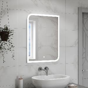 Зеркало Fantasy LED 60х80 ЗЛП233 cенсорный выключатель, холодная подсветка, подогрев