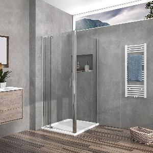 Душевой уголок Intra VSR-1I809080CL, 80/90*80, хром, стекло прозрачное