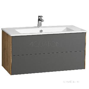 Тумба под раковину AQUATON Сохо 100 дуб веллингтон, графит софт 1A258201AJA00
