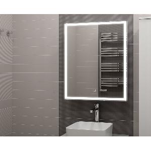 Зеркало-шкаф Allure LED 55х80 МВК002 cенсорный выключатель, холодная подсветка, правый, розетка