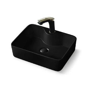 Накладная керамическая раковина Vincea VBS-127MB 47,5х36,5 черный матовый