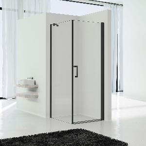 Душевой уголок Orta VSR-1O9090CLB, 90*90, черный, стекло прозрачное