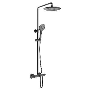Душевая стойка Vincea Desire VSFS-1D0TGM термостатическая вороненая сталь