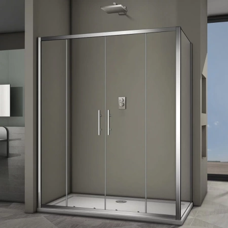 Душевой уголок Veconi Rovigo RV-062, 170x80x190 хром, стекло прозрачное