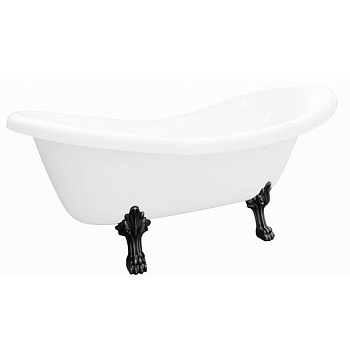 Ванна из искусственного камня Castone Даллас King Size 175х81  (отдельностоящая) ножки черные