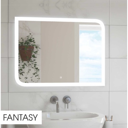 Зеркало Fantasy LED 80х60 cенсорный выключатель, функция Bluetooth, холодная подсветка