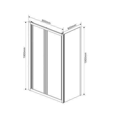 Душевой уголок Garda VSR-1G9090CL, 90*90, хром, стекло прозрачное