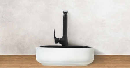 Накладная раковина WeltWasser Elbach M2195 WB 50*39 белая/черная