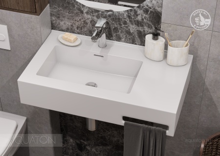 Раковина AQUATON Квадро Про 80 левая 1A734431QA01L