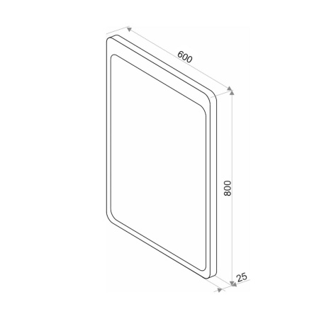 Зеркало Lacio LED 60x80 ЗЛП509, cенсорный выключатель, холодная подсветка
