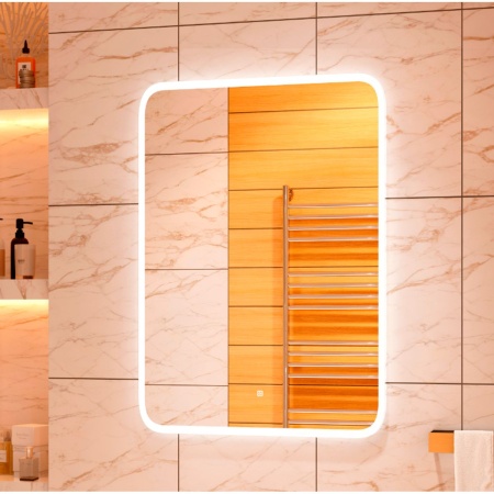 Зеркало Glamour LED 80х120 ЗЛП861 сенсорный выключатель, холодная подсветка