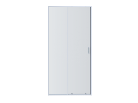 Душевая дверь Aquatek двухэлементная, раздвижная 120x200 хром, стекло прозрачное