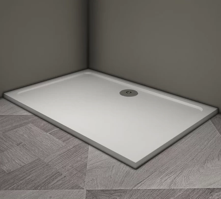Душевой поддон Veconi Tezeo stone TZ-09, 100x90x3, искусственный камень, белый