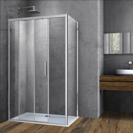Душевой уголок Soft VSR-3SO1016CL, 160х100x195, хром, стекло прозрачное