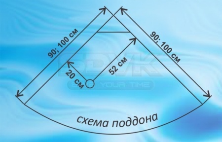 Душевая кабина Водный мир ВМ-8815 90x90 см, черная тонированные стекла