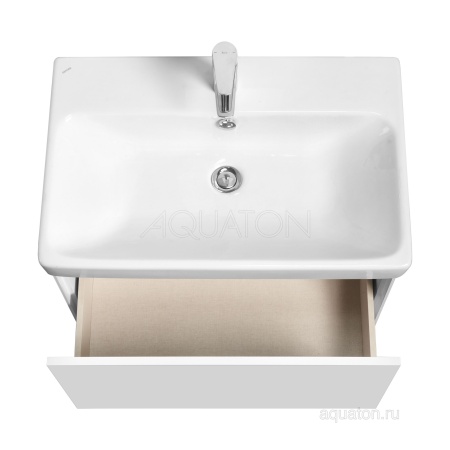 Тумба под раковину AQUATON Асти 70 белый глянец, белый матовый 1A263001AX2B0