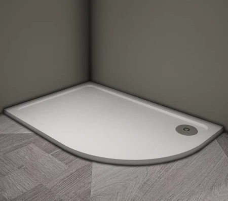 Душевой поддон Veconi Tezeo stone TZ-11L, 100x80x3, искусственный камень, белый