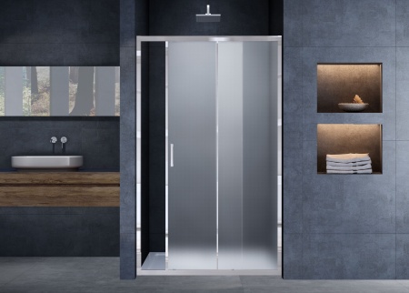 Душевая дверь Vincea Alpha VDS-3AL150MT 150х190 раздвижная, хром, текстурное стекло