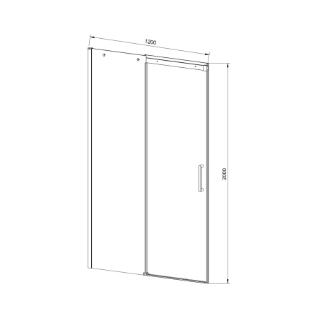 Душевая дверь Vincea Dice VDS-4D120CLB 120х200, черный, прозрачное стекло