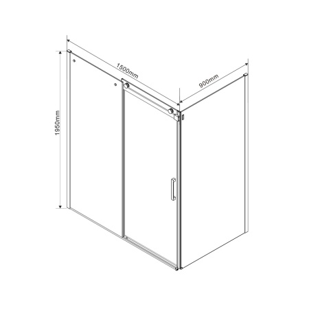 Душевой уголок Como VSR-1C9015CL, 150*90, хром, стекло прозрачное