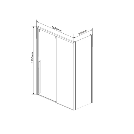 Душевой уголок Lugano VSR-1L9015CL-1, 150*90, хром, стекло прозрачное