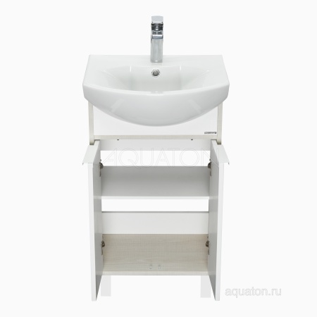 Тумба под раковину AQUATON Рико 50 белый, ясень фабрик 1A212401RIB90