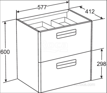 Тумба под раковину Roca The Gap 60 фиолетовая ZRU9302742