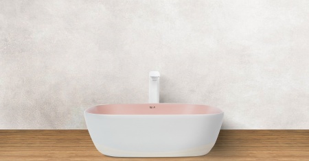 Накладная раковина WeltWasser Elbach M2143 WP 49*39,5 розовая белая