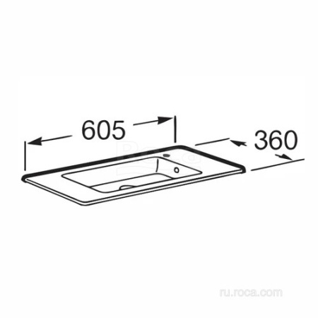 Раковина Roca Debba Unik 60x36 32799H00Y