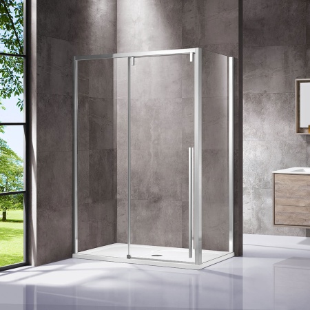 Душевой уголок Lugano VSR-1L1013CL-1, 130*100, хром, стекло прозрачное
