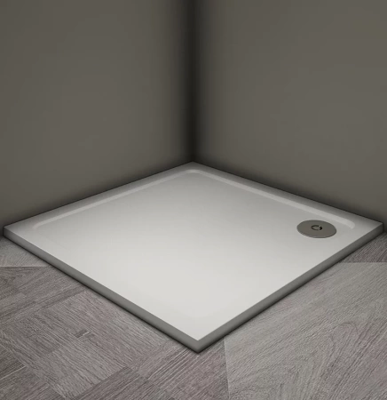 Душевой поддон Veconi Tezeo stone TZ-08, 90x90x3, искусственный камень, белый
