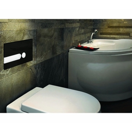 Панель механическая двойная OLI I-PLATE soft-touch 670005 черная