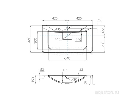Раковина AQUATON Шерилл 85 белая 1A71443KSH010