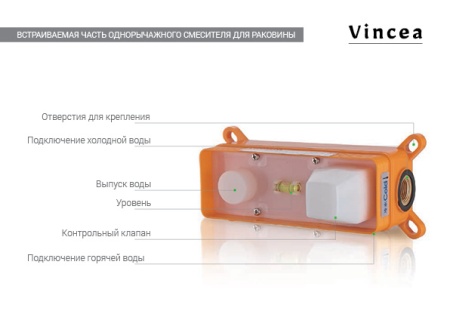 Смеситель Vincea Desire VBFW-1D1MB для раковины скрытый монтаж черный матовый