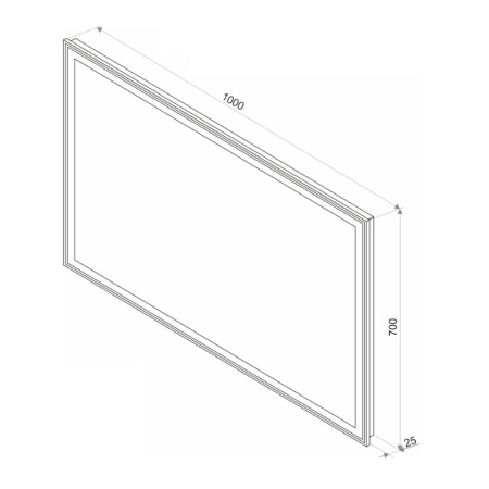 Зеркало Aralia LED 100x70 ЗЛП446, cенсорный выключатель, холодная подсветка