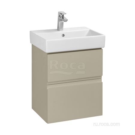 Тумба под раковину Roca Oleta 50 капучино матовый, 2 ящика, A857638515