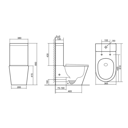 Унитаз напольный Triton-Pro Corso CO-3906