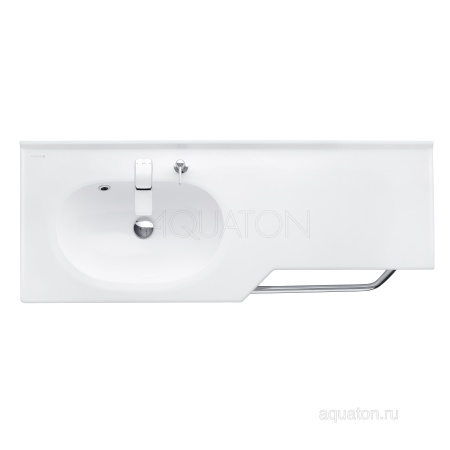 Раковина AQUATON Отель 2/127 левая белая с навесами 1A70113WOT01L